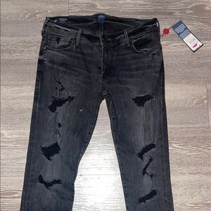 Distressed Black Jeans